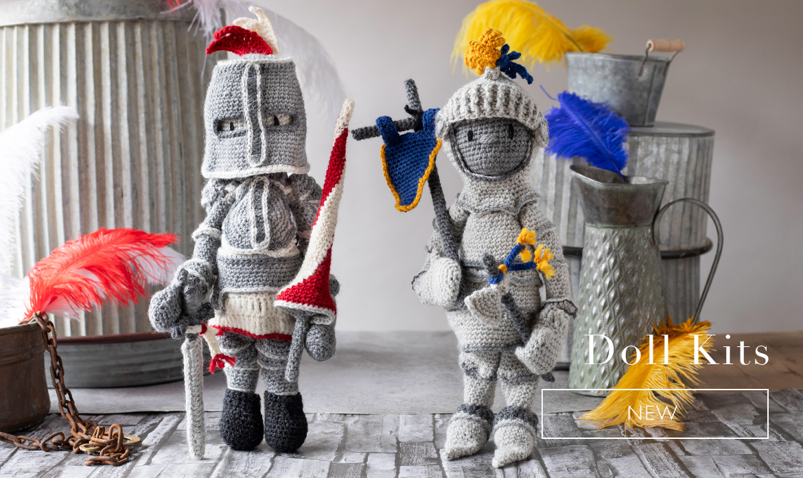 Doll kits haunted knights armour crochet toft